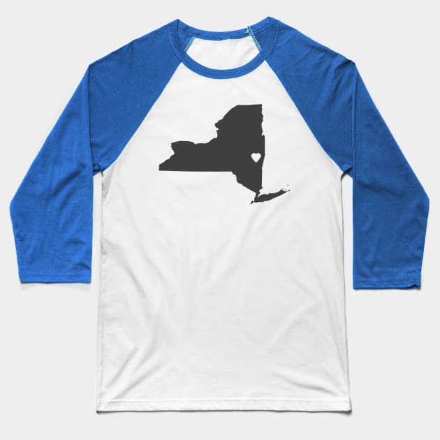 New York Love Baseball T-Shirt by juniperandspruce